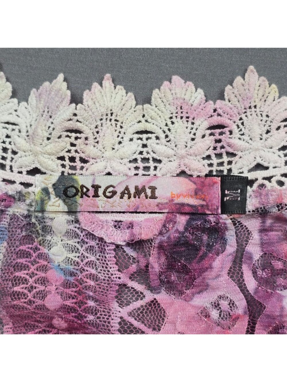 Origami Medium Lace Cardigan Floral Boho Festival Open Front Kimono - Picture 3 of 4